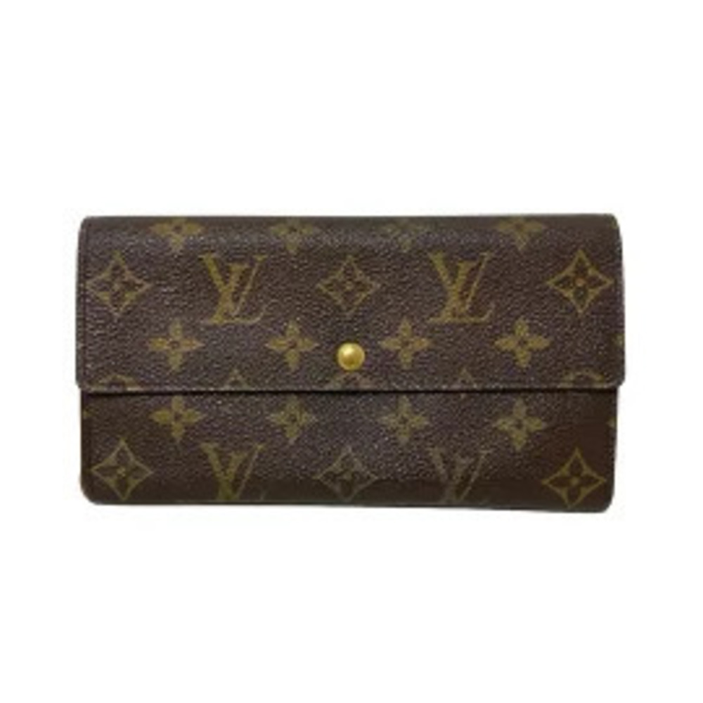 LOUIS VUITTON Pochette Portemonnaie Credit Long Wallet Leather